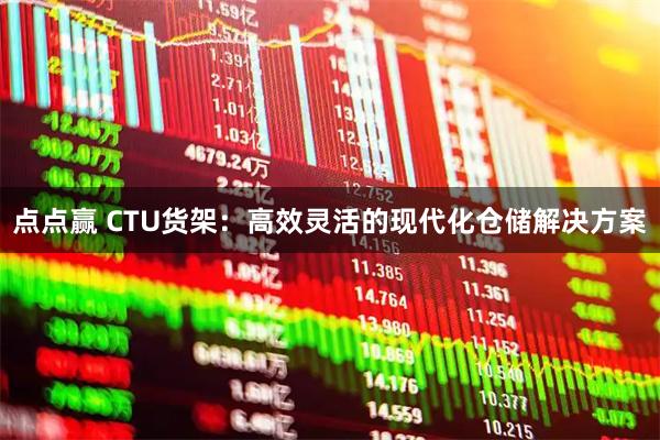 点点赢 CTU货架：高效灵活的现代化仓储解决方案
