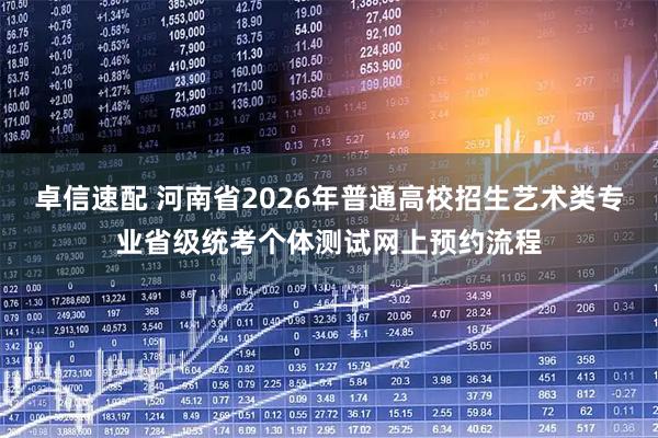 卓信速配 河南省2026年普通高校招生艺术类专业省级统考个体测试网上预约流程
